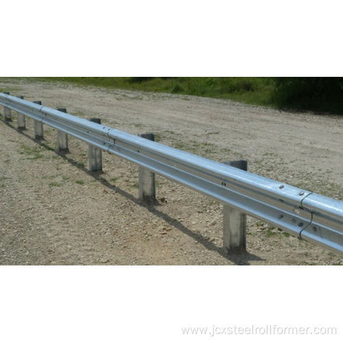 Highway guardrail forming machine